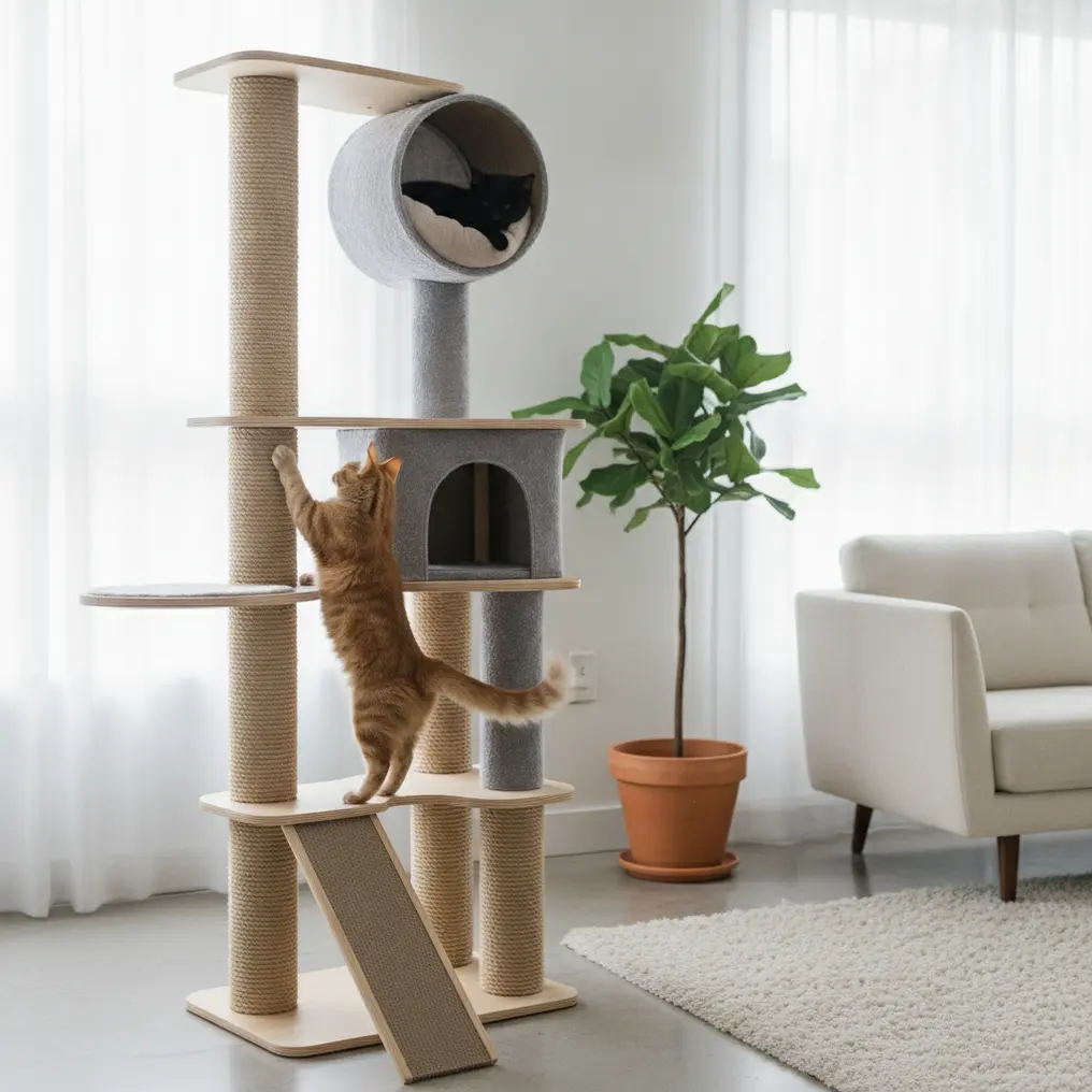 Katten krabpaal groot: zo kies je een stabiele XXL krabpaal voor jouw kat